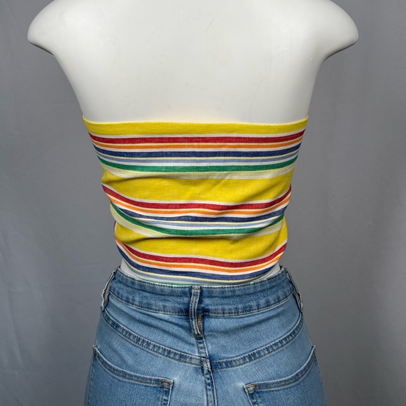 Rainbow Wrap Crop Top Size Medium - Picture 4 of 8